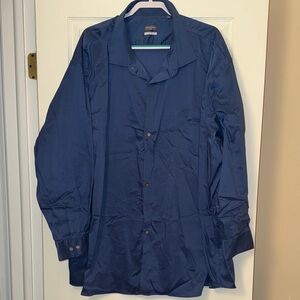 Van Heusen Navy Button-Up Shirt Jacket